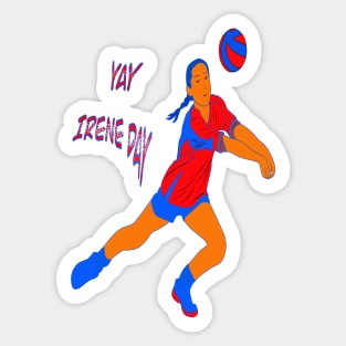 YAY IRENE DAY NEON GIRL VOLLEYBALL PLAYER Sticker